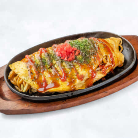 オムそば｜広島市中央区でお好み焼きのテイクアウト・デリバリーならお好み焼き一銭白島店