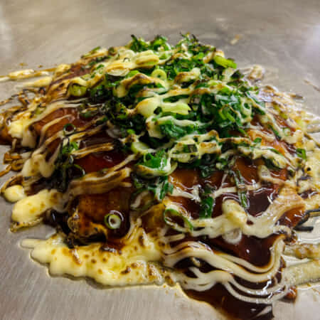 炙りネギマヨ焼き｜広島市中央区でお好み焼きのテイクアウト・デリバリーならお好み焼き一銭白島店